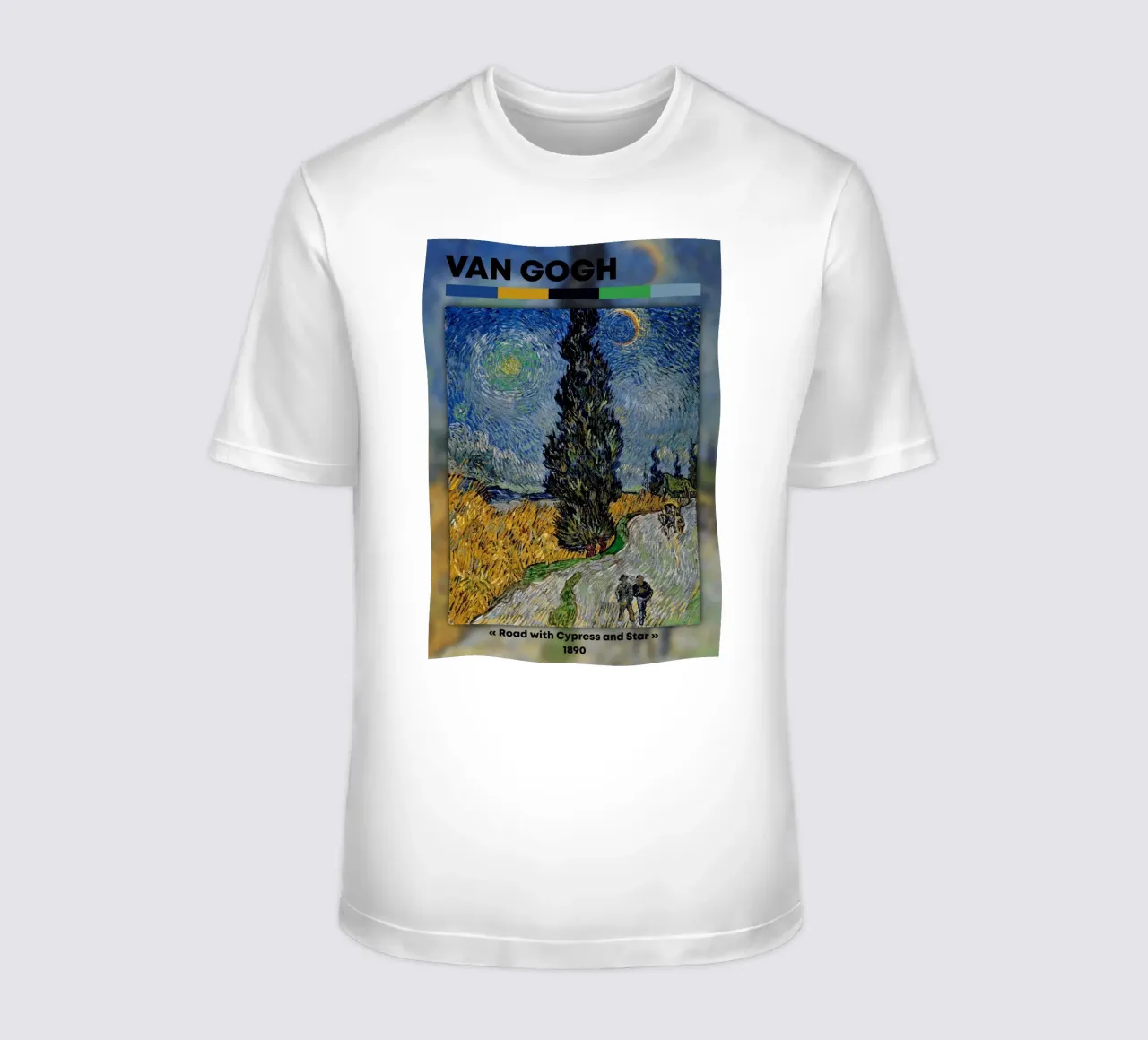 Van Gogh: Strada con cipresso e stella - Post-Impressionismo Ni t-shirt da NorwesClub