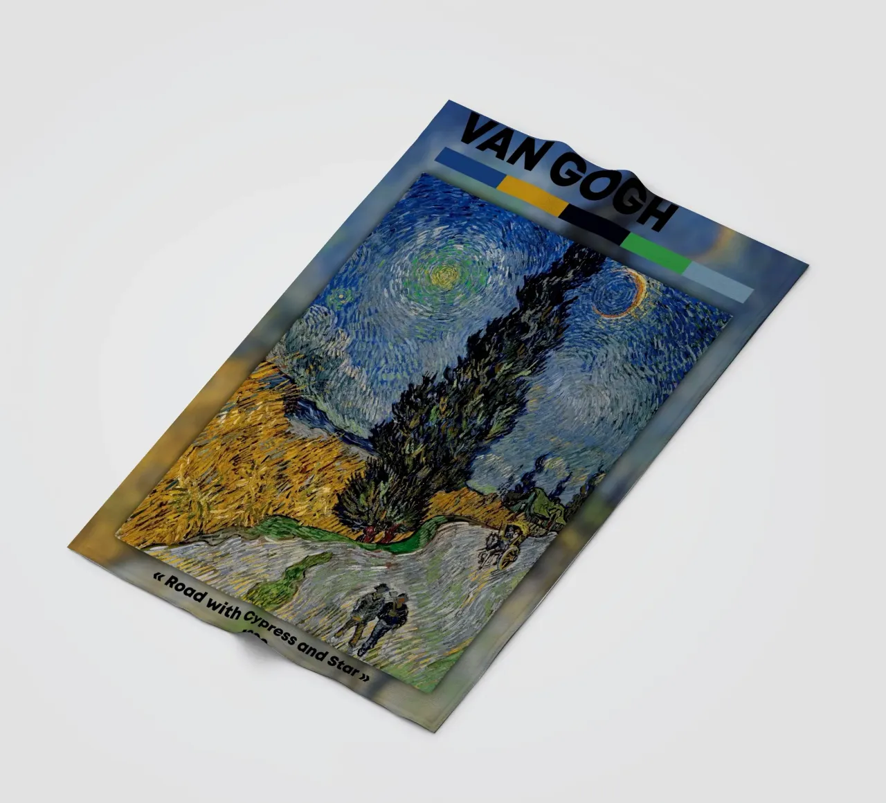 Van Gogh: Strada con cipresso e stella - Post-Impressionismo Ni coperta in pile da NorwesClub