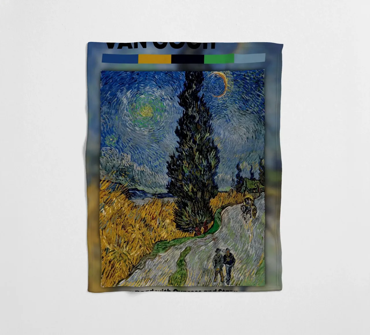 Van Gogh: Strada con cipresso e stella - Post-Impressionismo Ni coperta in pile da NorwesClub