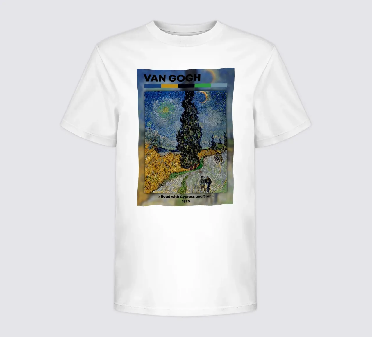 Van Gogh: Strada con cipresso e stella - Post-Impressionismo Ni t-shirt bambini da NorwesClub