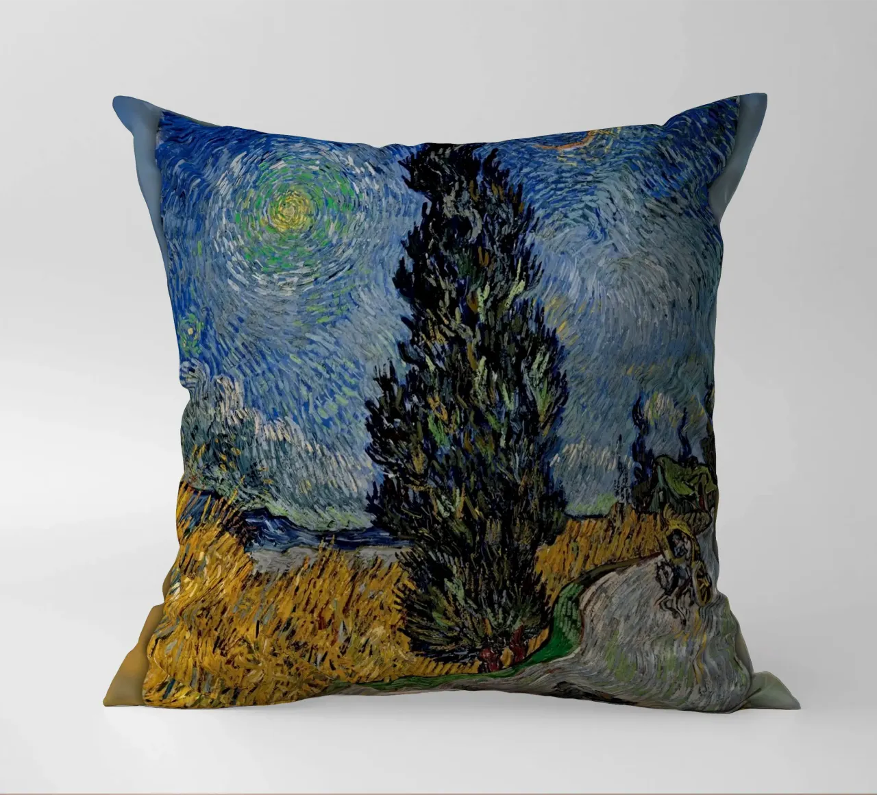 Van Gogh: Strada con cipresso e stella - Post-Impressionismo Ni cuscino da NorwesClub