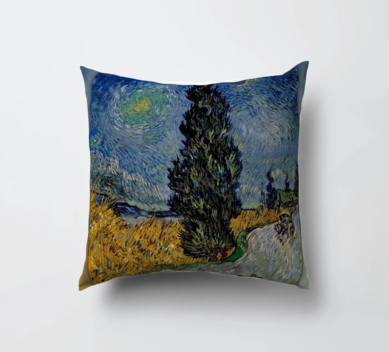 Van Gogh: Strada con cipresso e stella - Post-Impressionismo Ni cuscino da NorwesClub