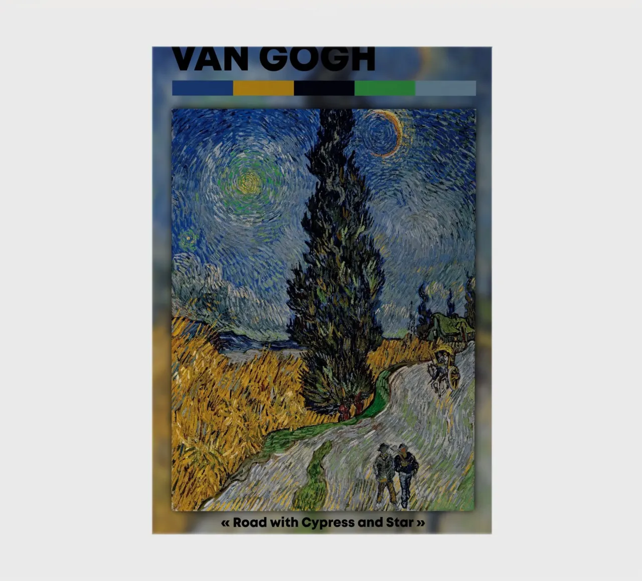 Van Gogh: Road with Cypress and Star - Post-Impressionist Ni notebook by NorwesClub