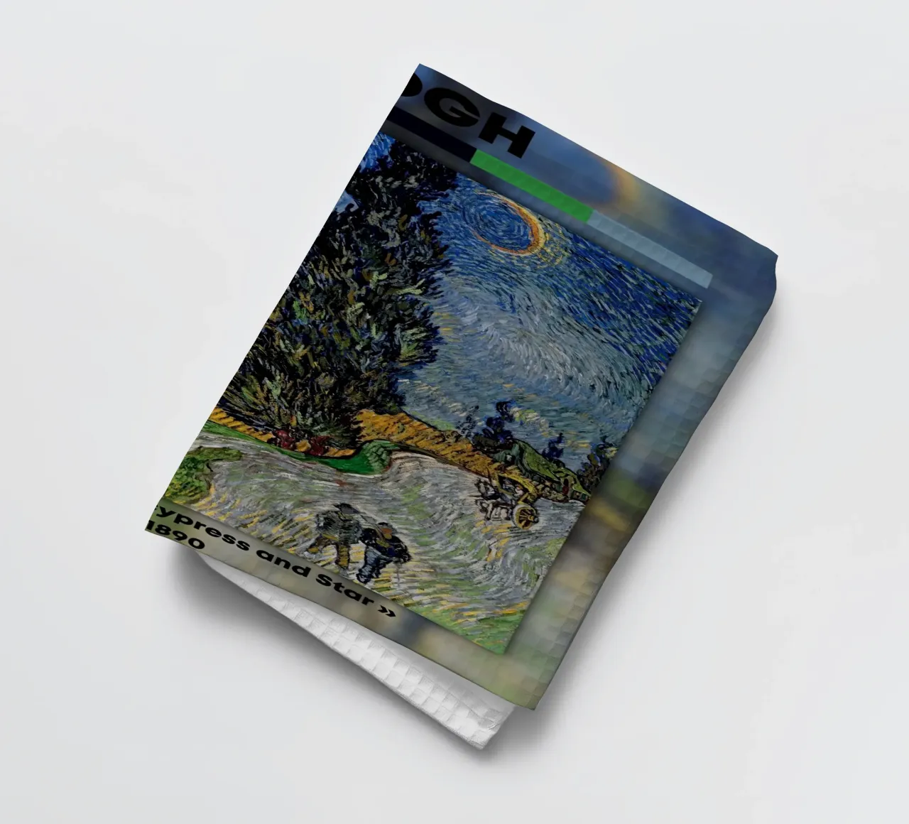 Van Gogh: Strada con cipresso e stella - Post-Impressionismo Ni canovaccio da cucina da NorwesClub