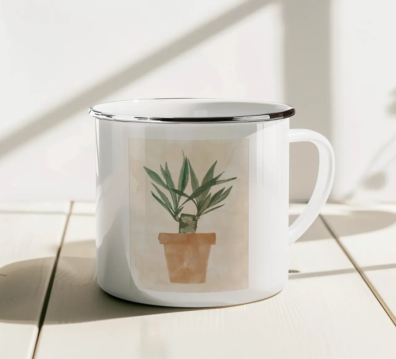 Piante n. 6 tazza in smalto da NouveauPrints