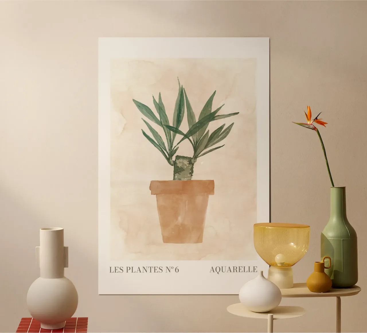 Piante n. 6 poster con telaio in alluminio da NouveauPrints
