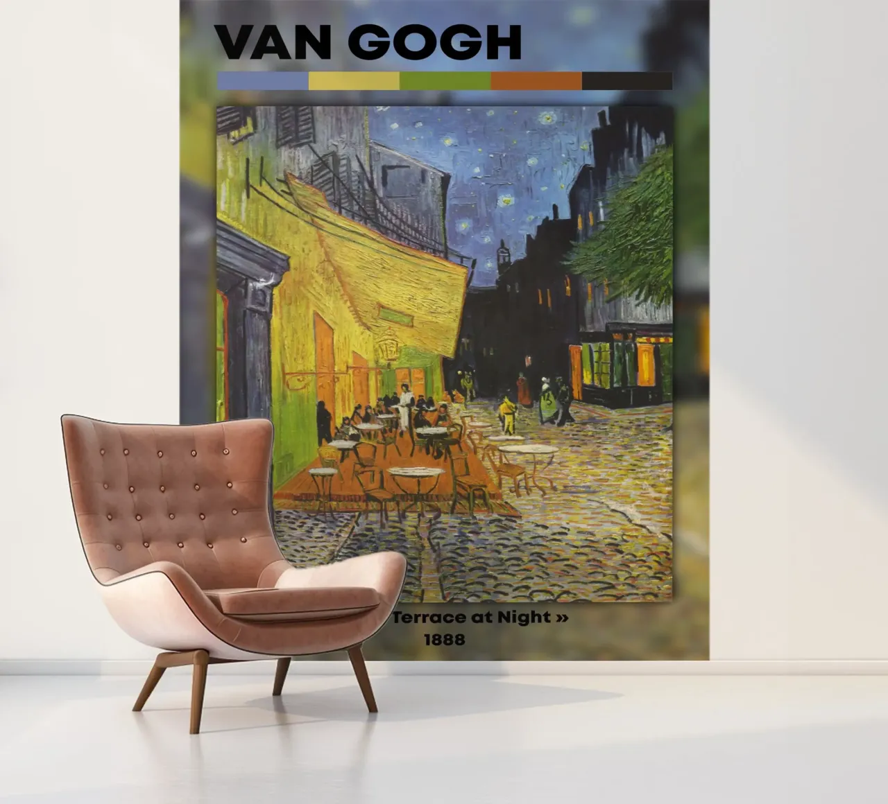 Van Gogh: Cafe Terrace at Night - Vibrant Post-Impressionist photo wallpaper by NorwesClub