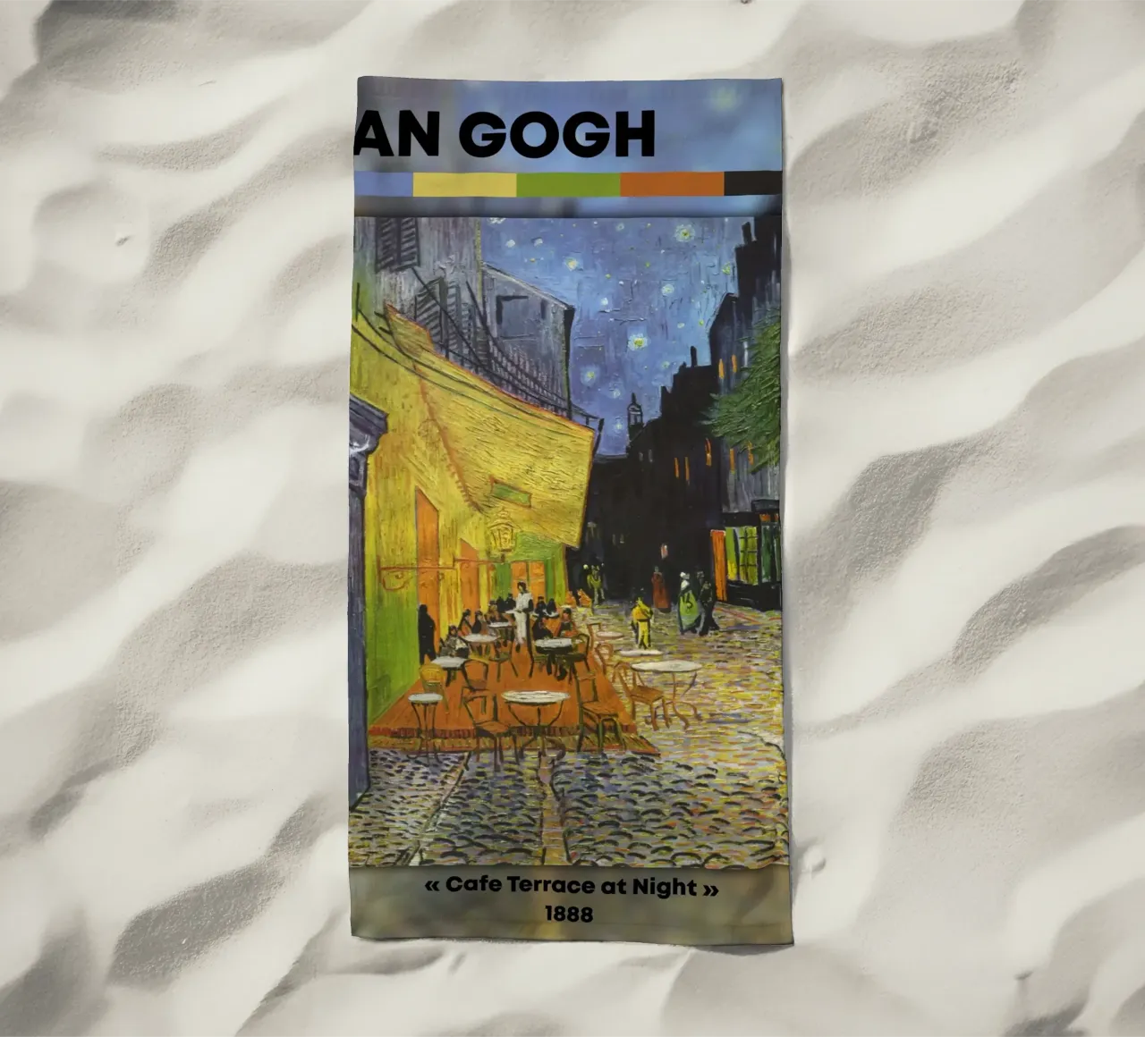 Van Gogh: Terrazza del caffè di notte - Vibrante post-impressionista telo mare da NorwesClub
