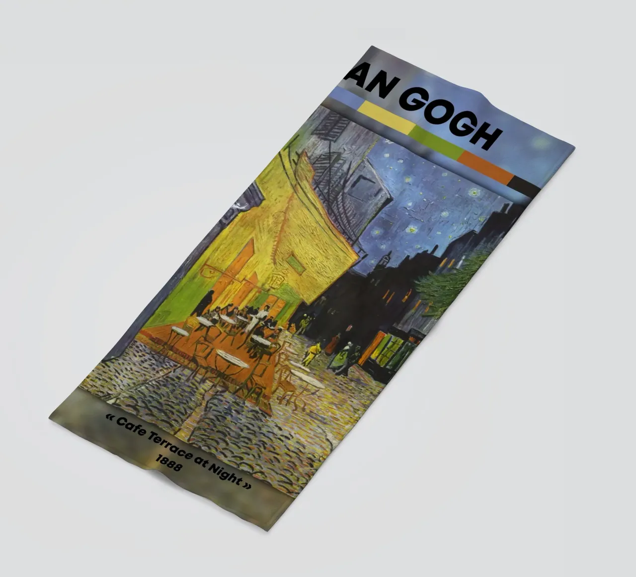 Van Gogh: Terrazza del caffè di notte - Vibrante post-impressionista telo mare da NorwesClub