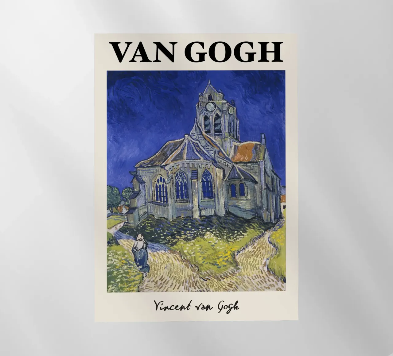 Van Gogh: La chiesa di Auvers - Post-Impressioni espressive pellicola backlit da NorwesClub