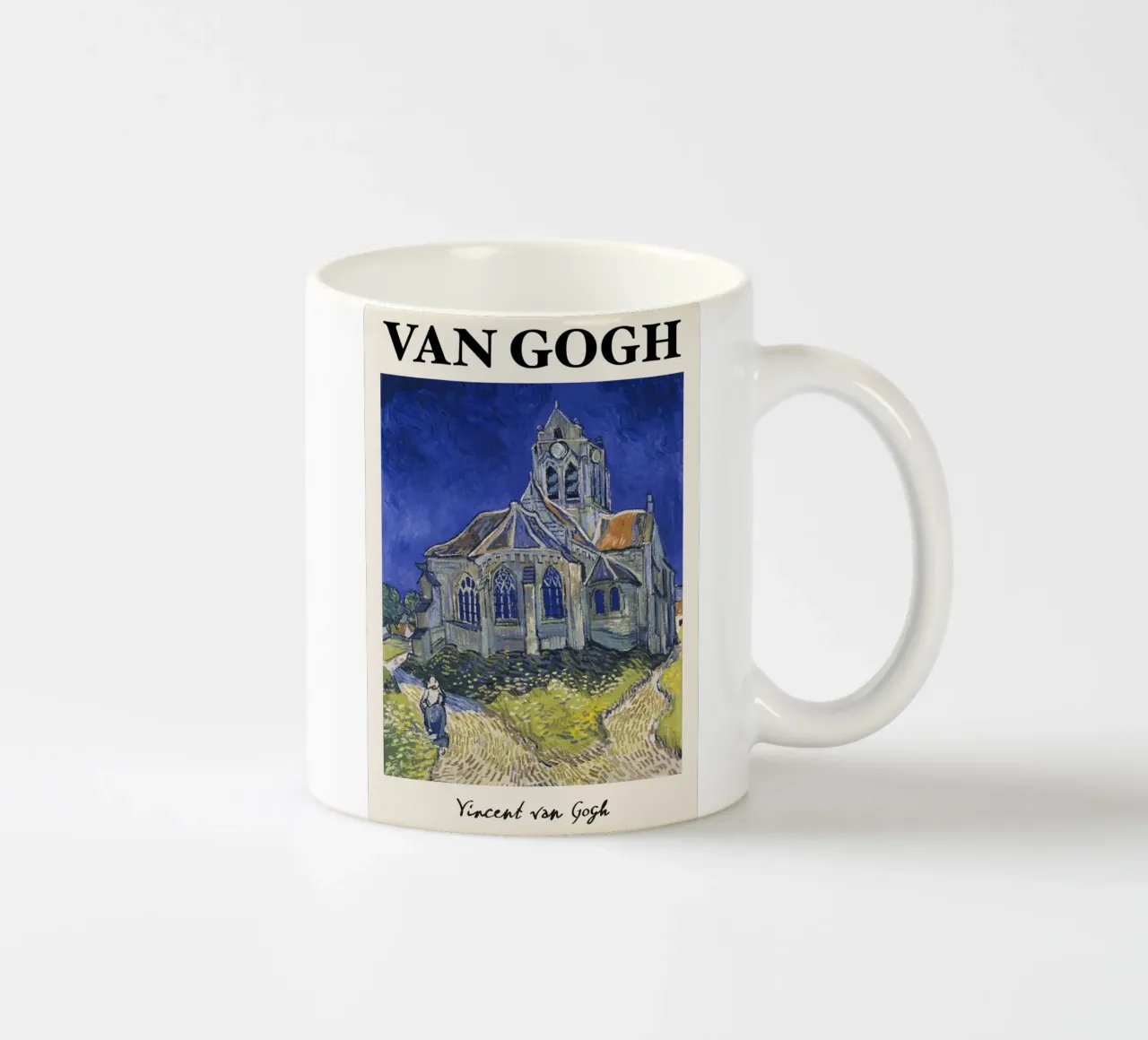 Van Gogh: La chiesa di Auvers - Post-Impressioni espressive tazza in ceramica da NorwesClub