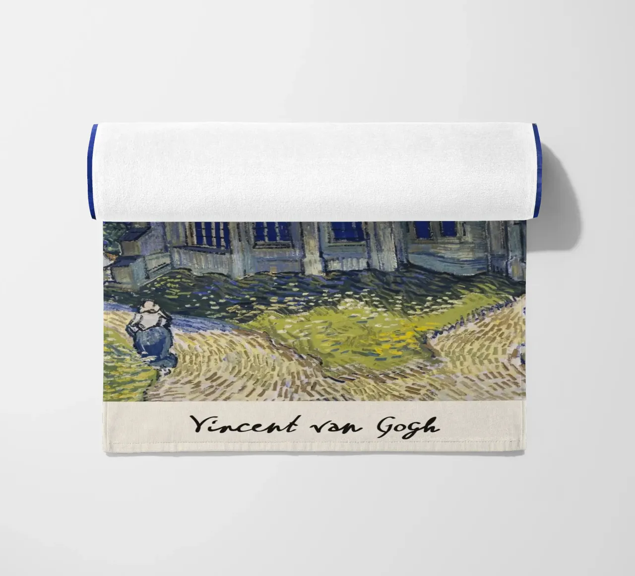 Van Gogh: La chiesa di Auvers - Post-Impressioni espressive telo mare da NorwesClub