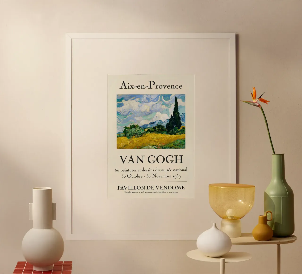 Van Gogh: Campo di grano con cipressi - Iconiche post-impressioni poster da NorwesClub