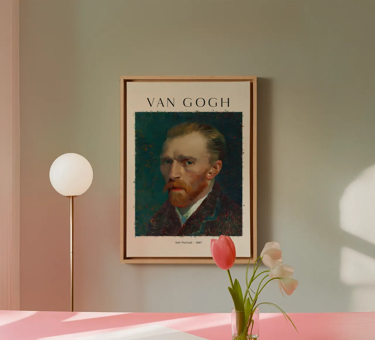 Van Gogh Self-Portrait - Post-Impressionist Icon, Masterpiec canvas with Floater frame by NorwesClub