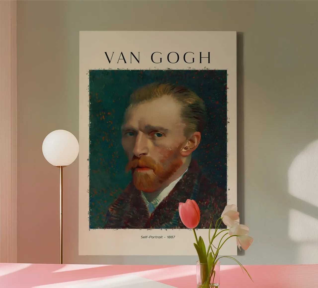 Van Gogh Self-Portrait - Post-Impressionist Icon, Masterpiec canvas with Floater frame by NorwesClub