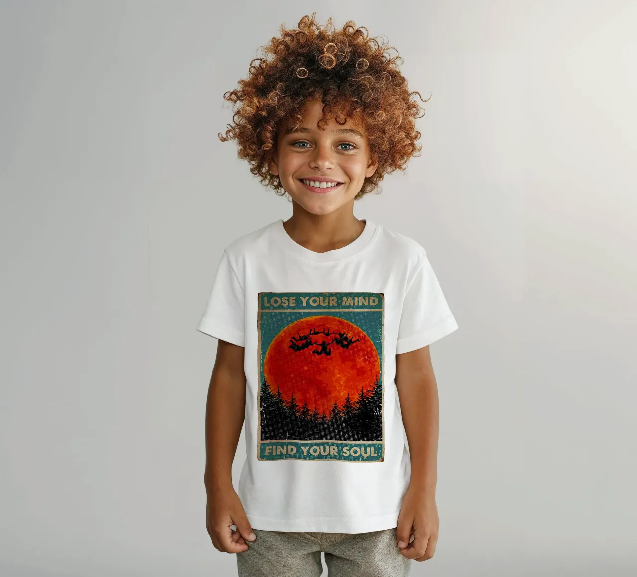 Paracadutismo Perdere la testa, trovare l'anima t-shirt bambini da Aaronshop