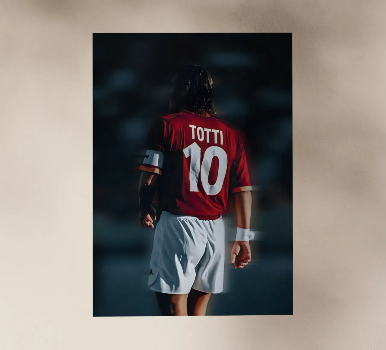 Francesco Totti pellicola backlit da Low poly art