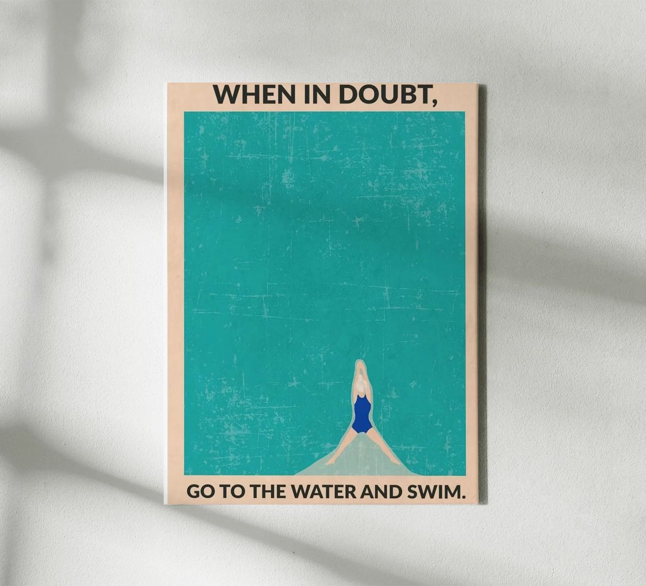 When in doubt, go to the water and swim canvas by MURLJASTROSHOP