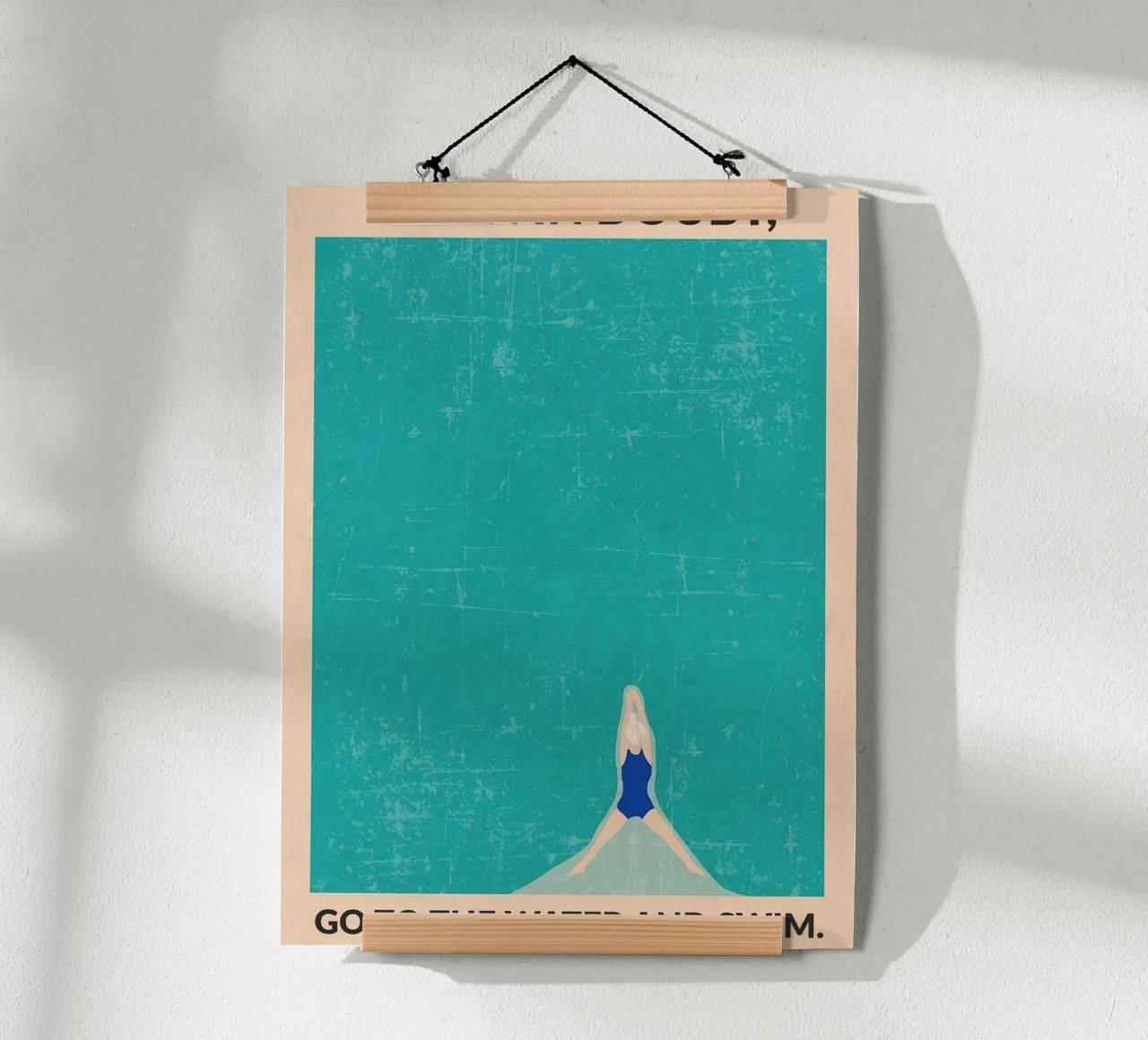 When in doubt, go to the water and swim poster by MURLJASTROSHOP