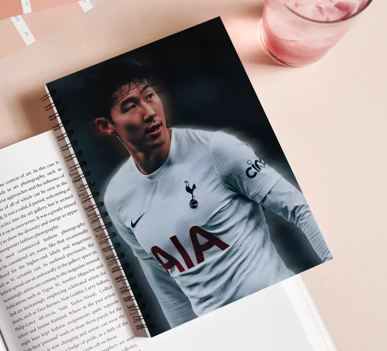 Son Heung-min spiral notebook by Low poly art