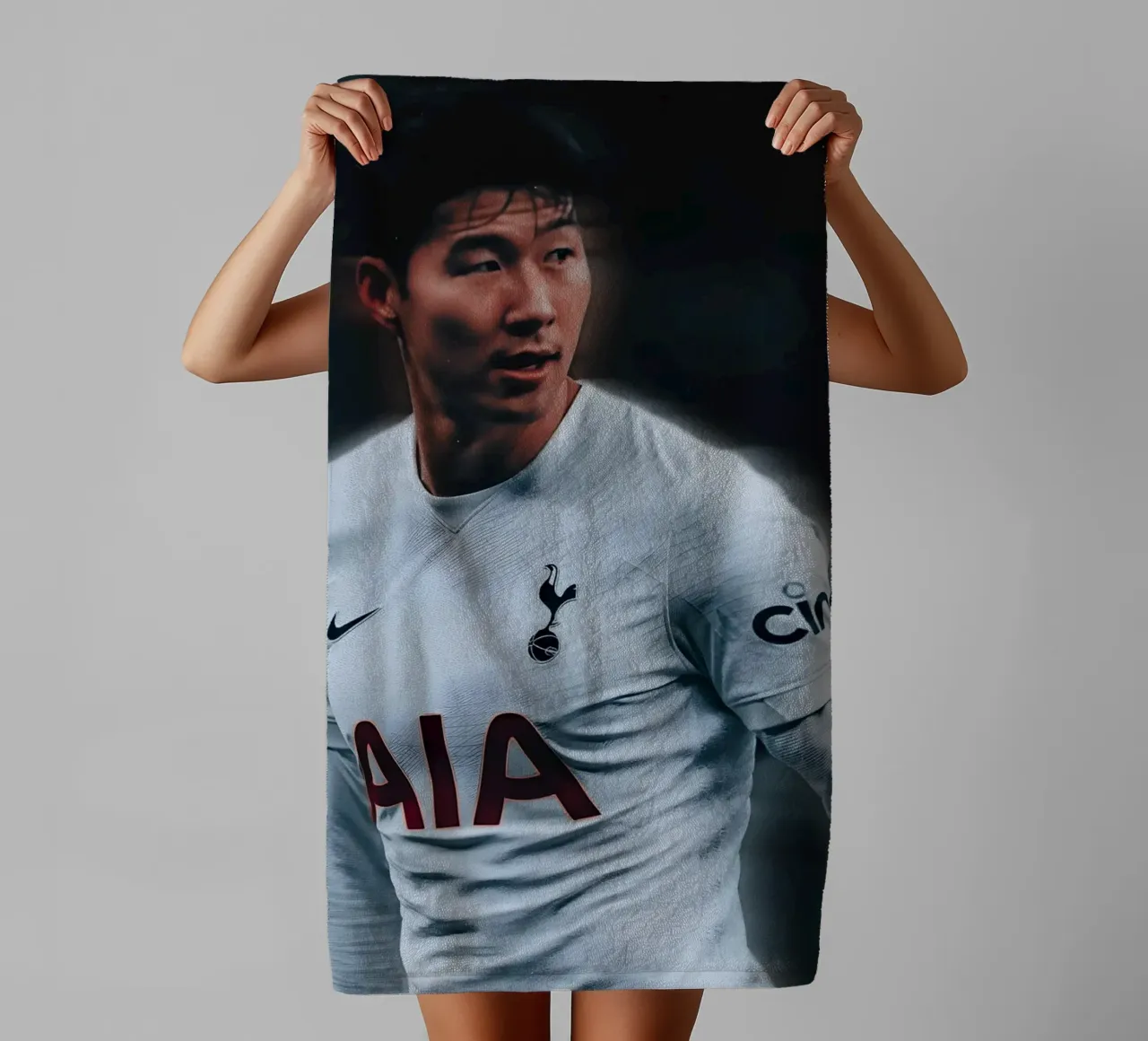 Son Heung-min asciugamano da bagno da Low poly art