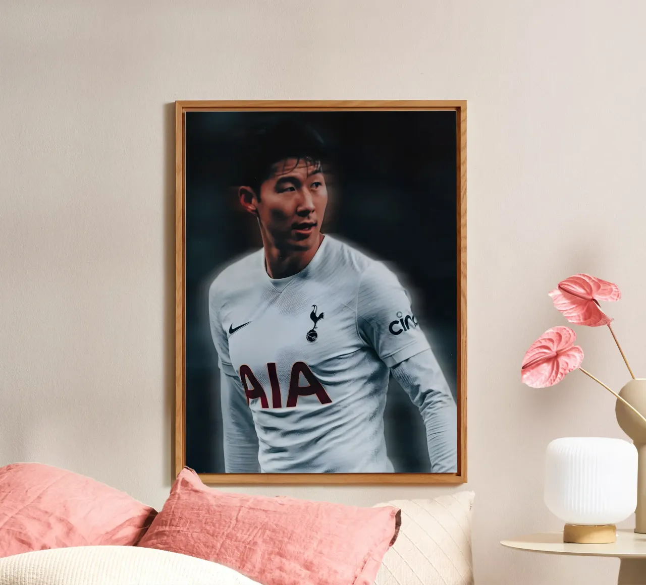 Son Heung-min alluminio dibond da Low poly art