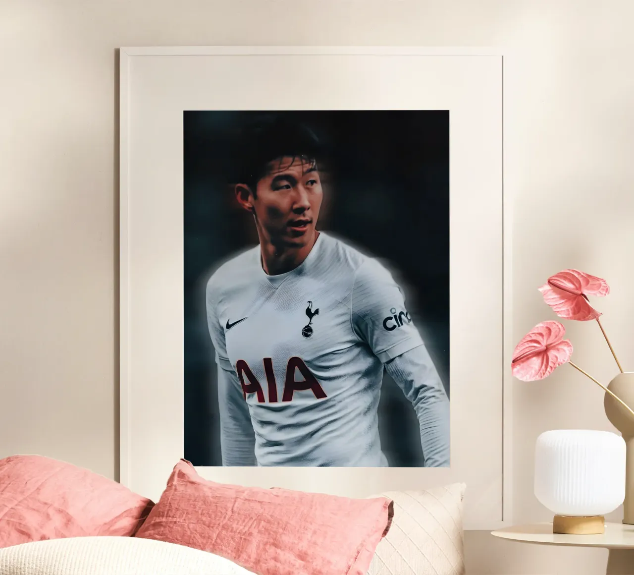 Son Heung-min carta hahnemühle da Low poly art
