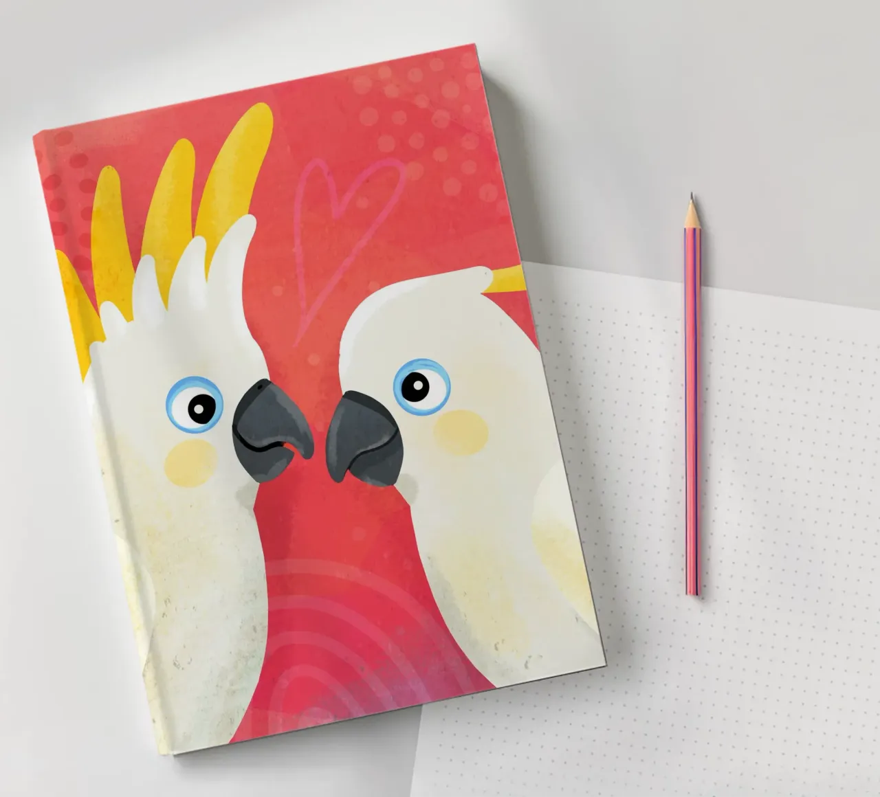 Kakadu in Love 2 notebook by Julia Reyelt