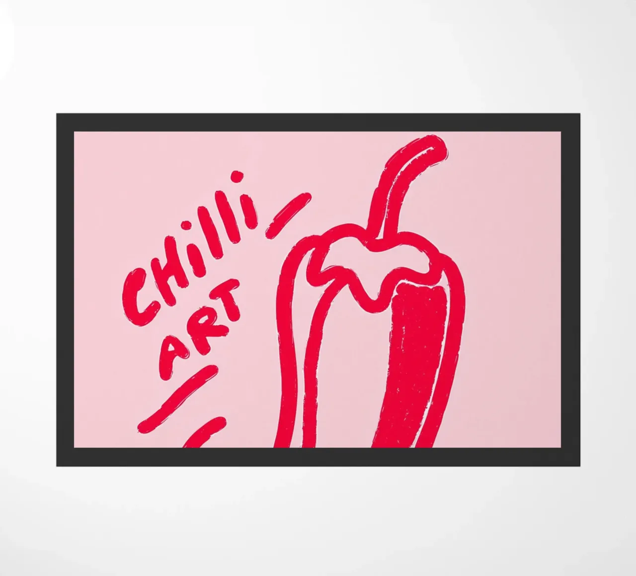 Kitchen magic with chilli doormat by Carinaprint