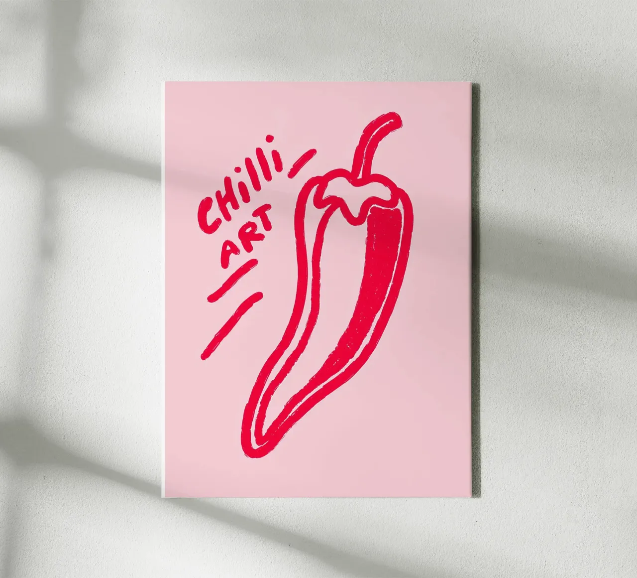 Küchenzauber mit Chilli Leinwand mit Schattenfugenrahmen von Carinaprint