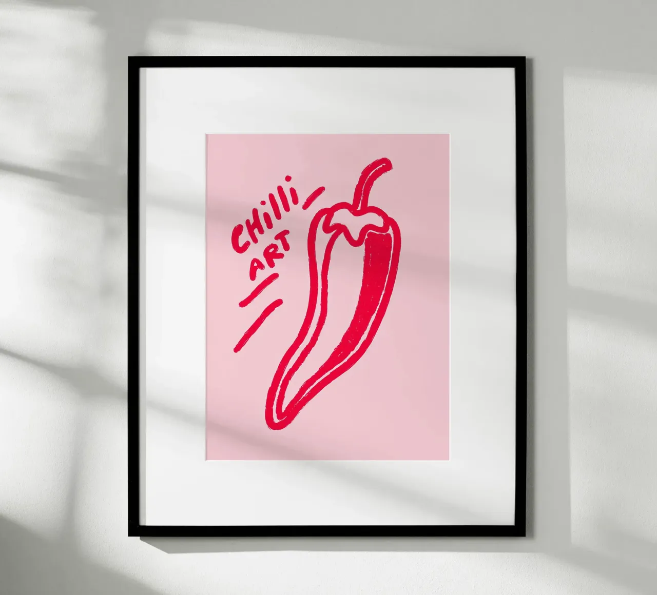 Magia in cucina con il peperoncino poster con telaio in plastica da Carinaprint