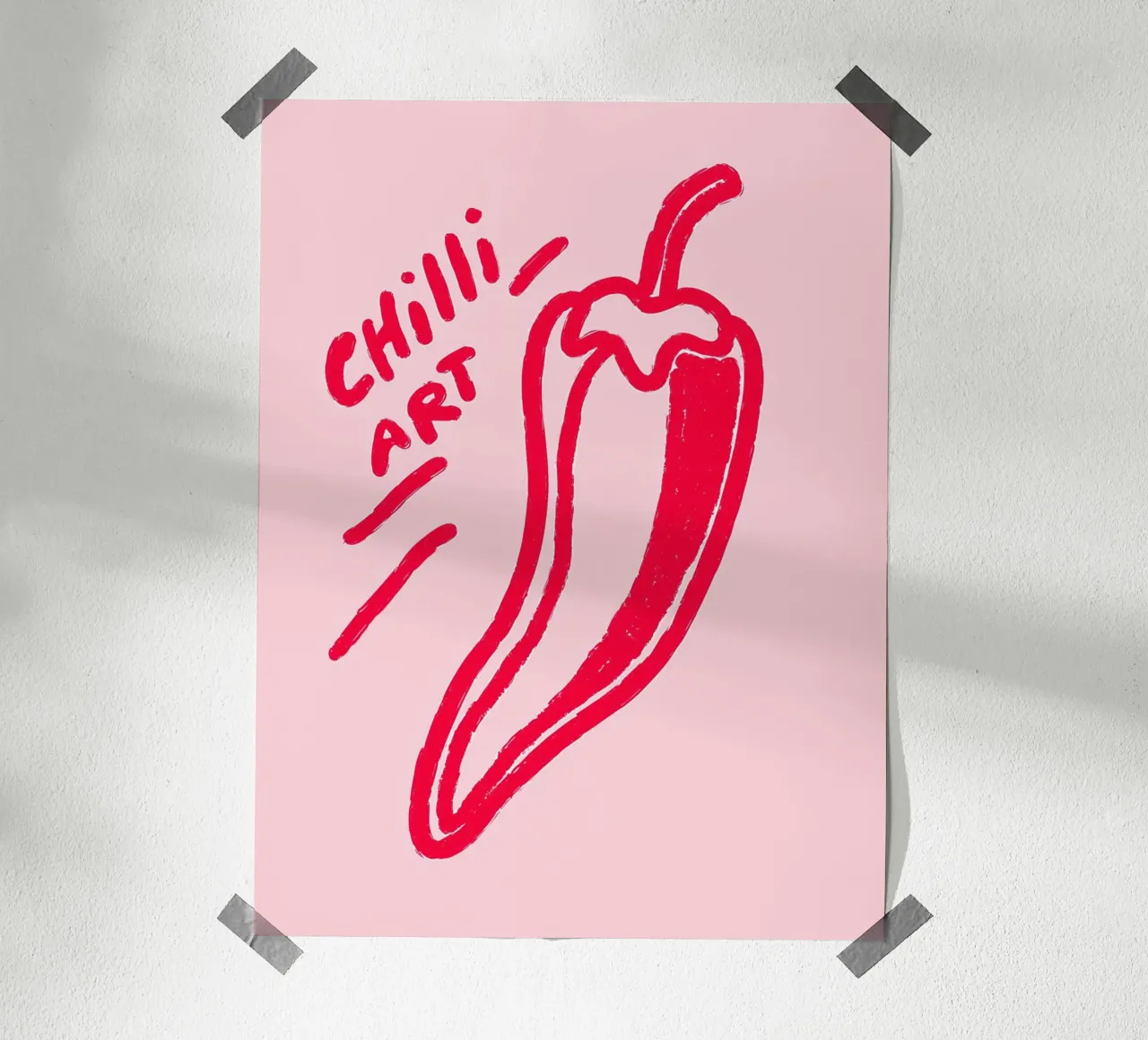 Magia in cucina con il peperoncino poster con telaio in plastica da Carinaprint