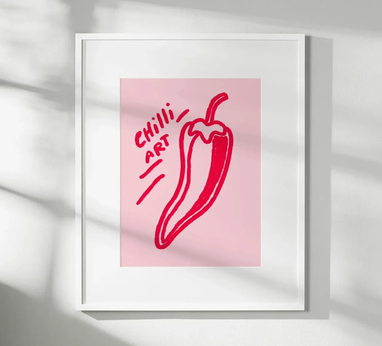 Magia in cucina con il peperoncino poster con telaio in plastica da Carinaprint