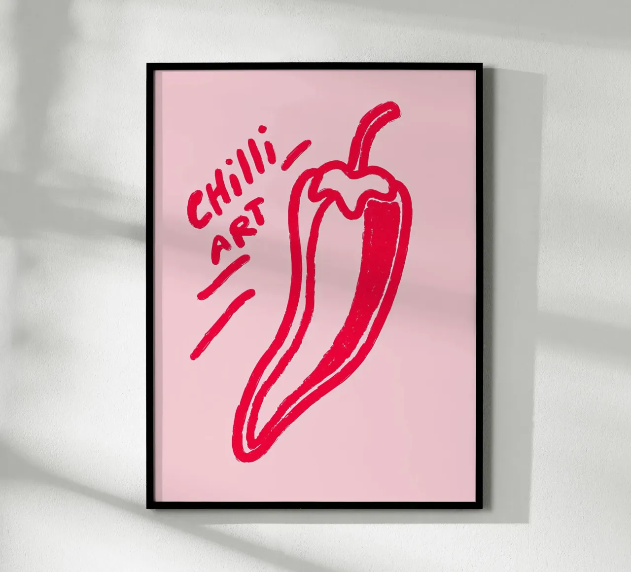 Magia in cucina con il peperoncino poster con telaio in plastica da Carinaprint