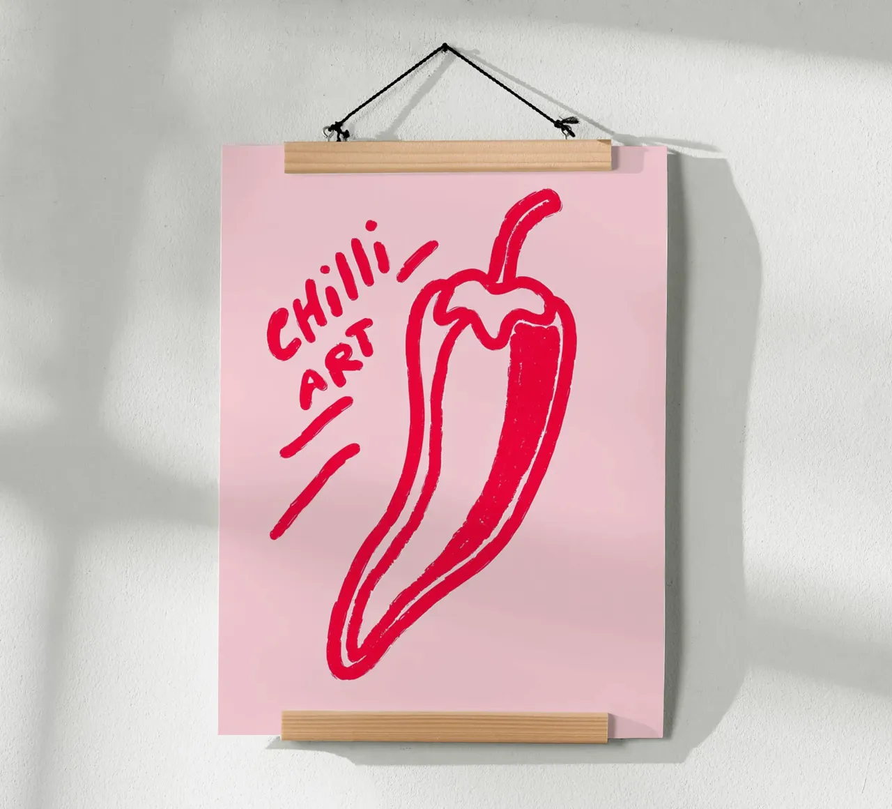 Magia in cucina con il peperoncino poster con telaio in plastica da Carinaprint