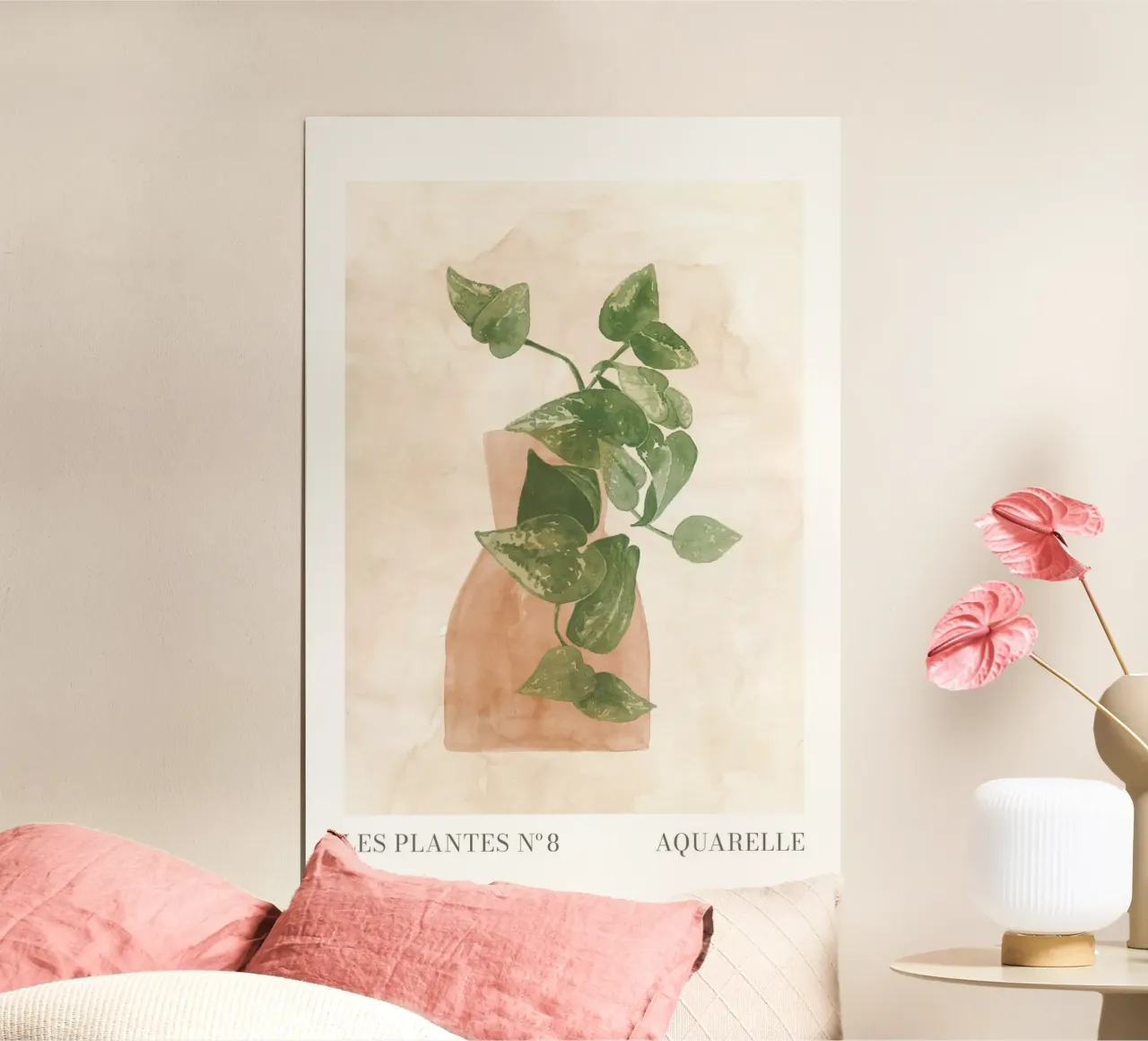 Le piante nº 8 poster con telaio in plastica da NouveauPrints