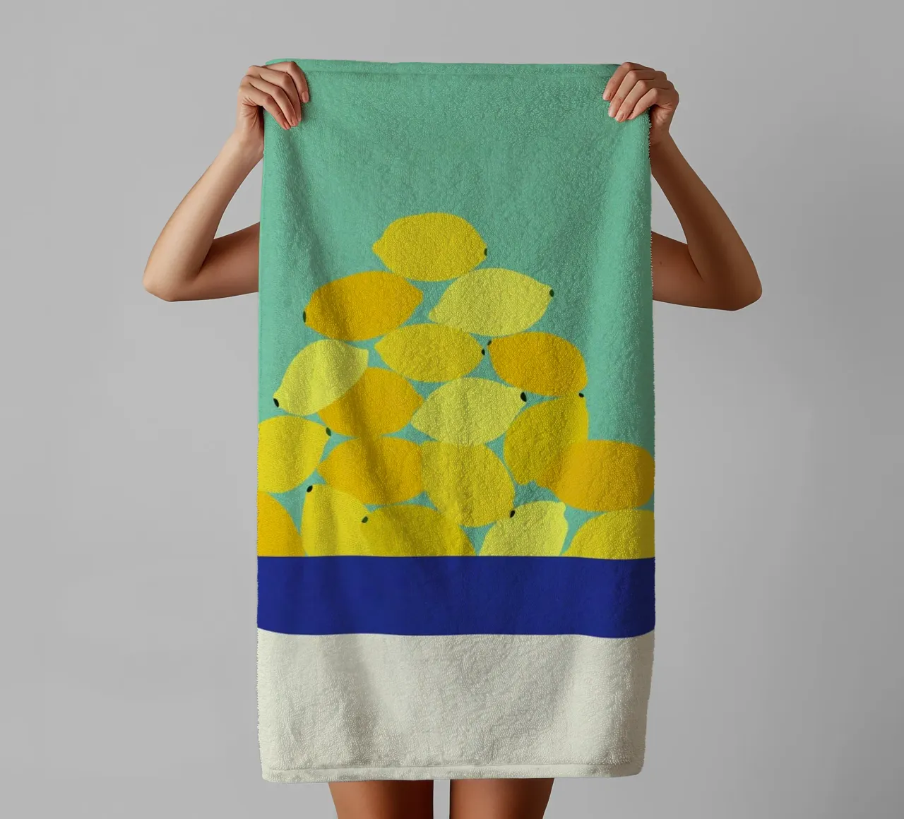 Sicily Lemons asciugamano da bagno da Rosi Feist