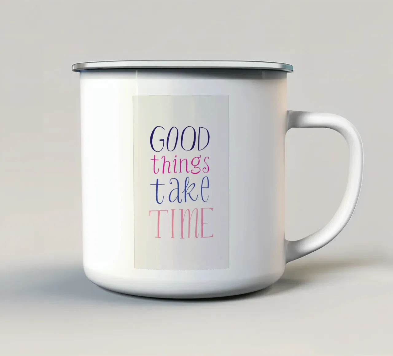 Good things take time tazza in smalto da Pure