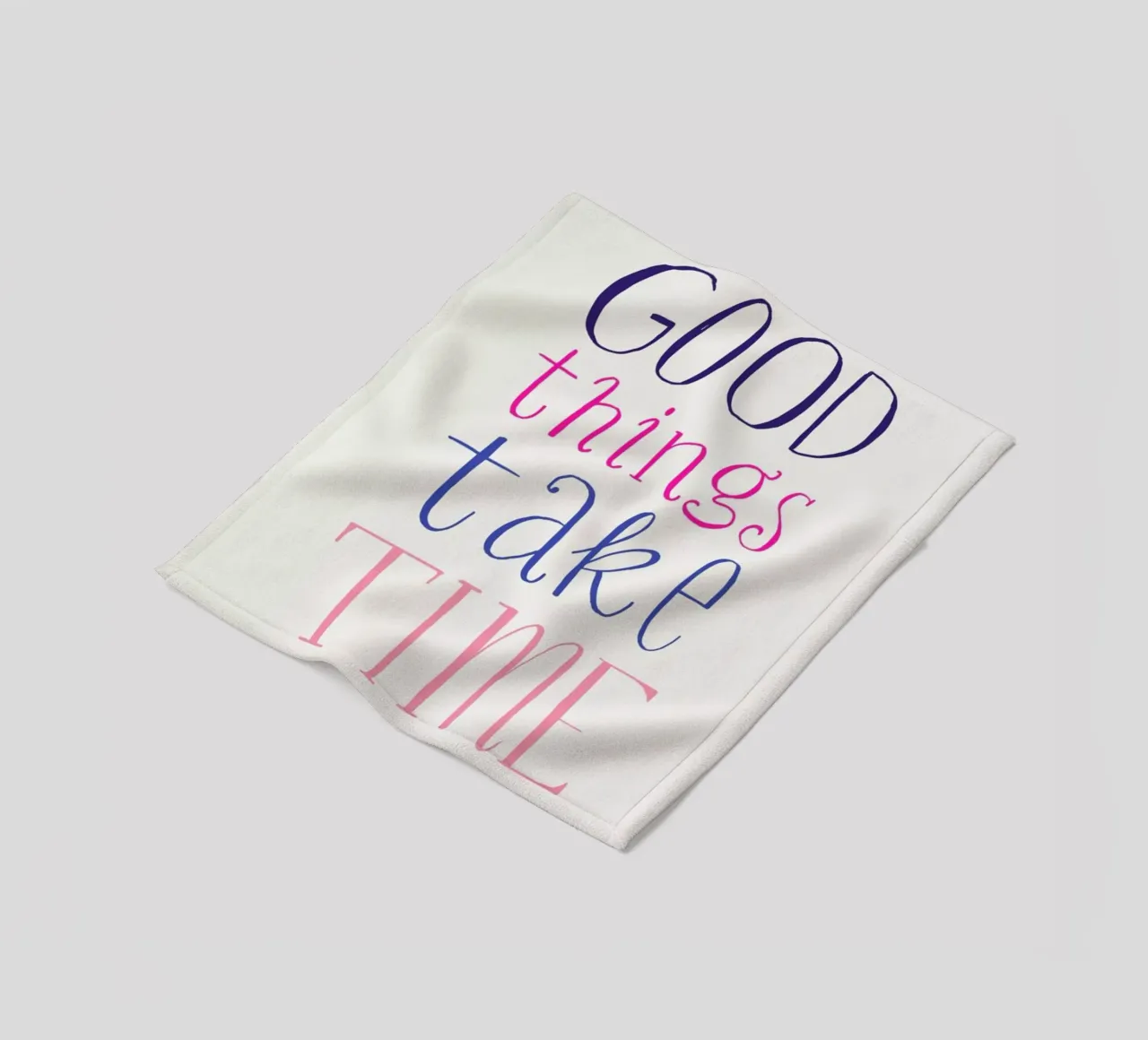 Good things take time fleece blanket by Pure