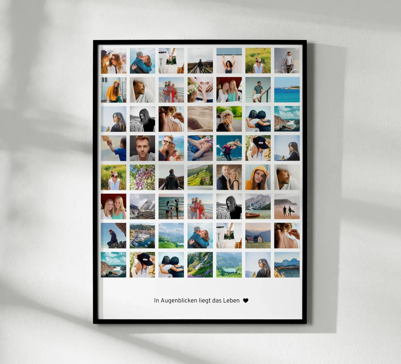 Fotocollage • 56 Bilder • In Augenblicken liegt das Leben poster con telaio in plastica da Bildschön | Fotocollagen