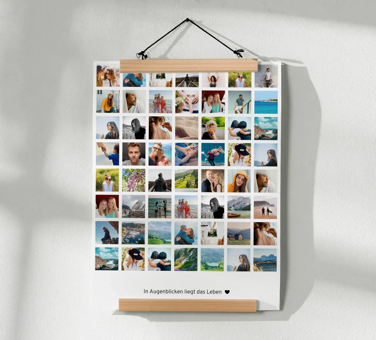 Fotocollage • 56 Bilder • In Augenblicken liegt das Leben poster con telaio in plastica da Bildschön | Fotocollagen