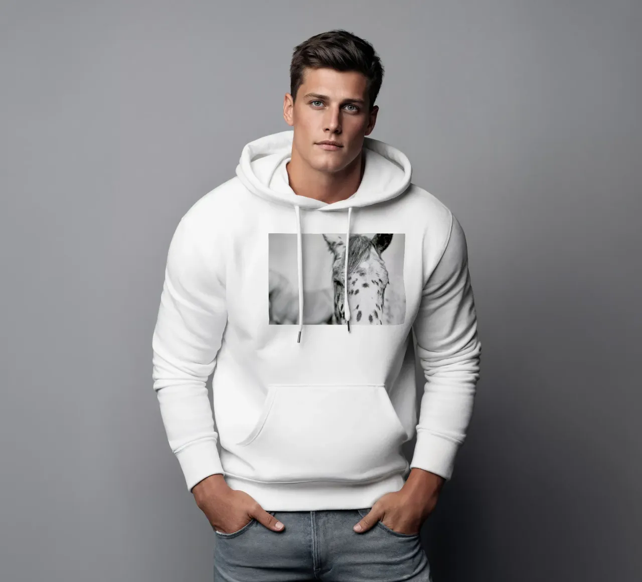 Kleiner Onkel felpa con cappuccio da Nur Mut