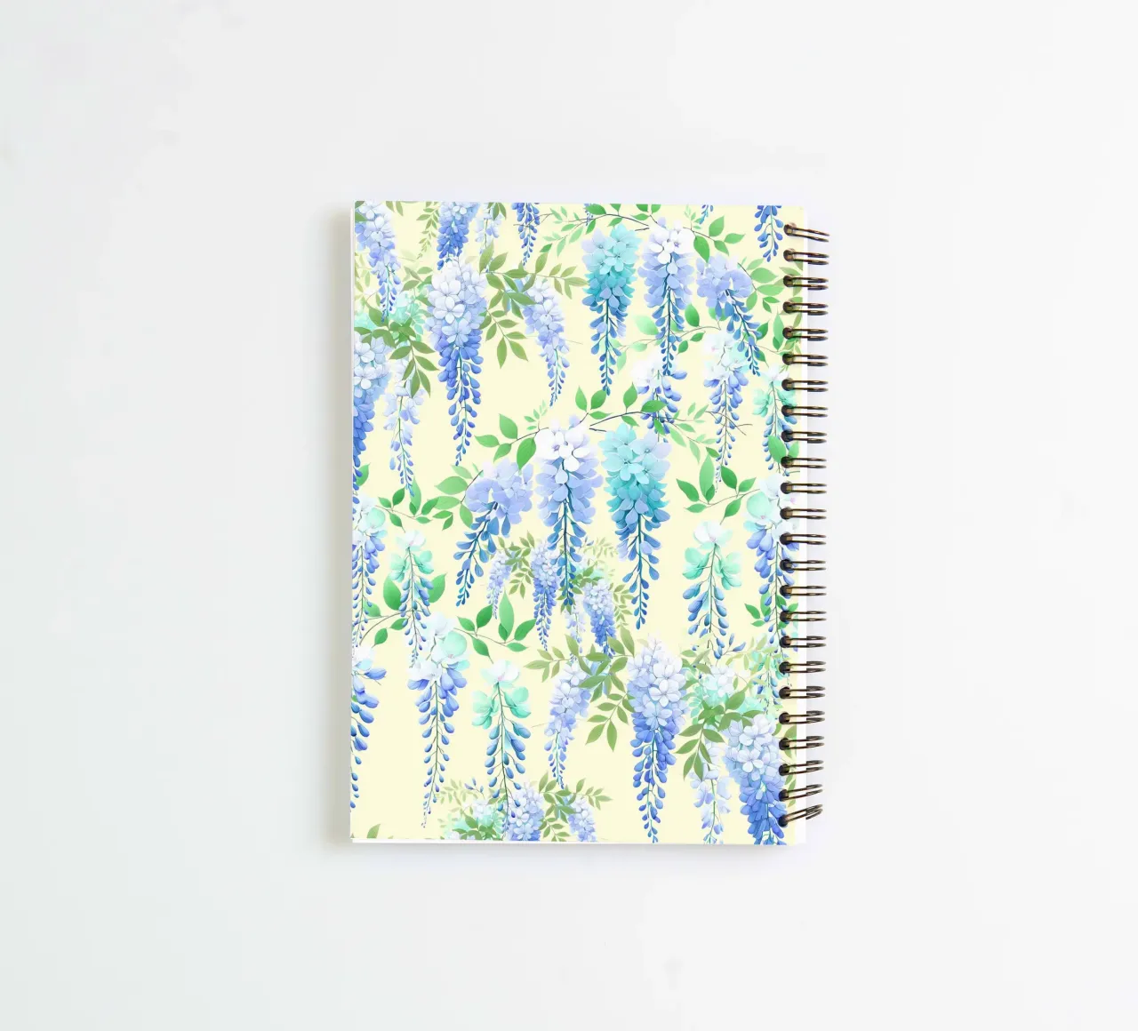 Wisteria Blue And Yellow spiral notebook by SilverPegasus