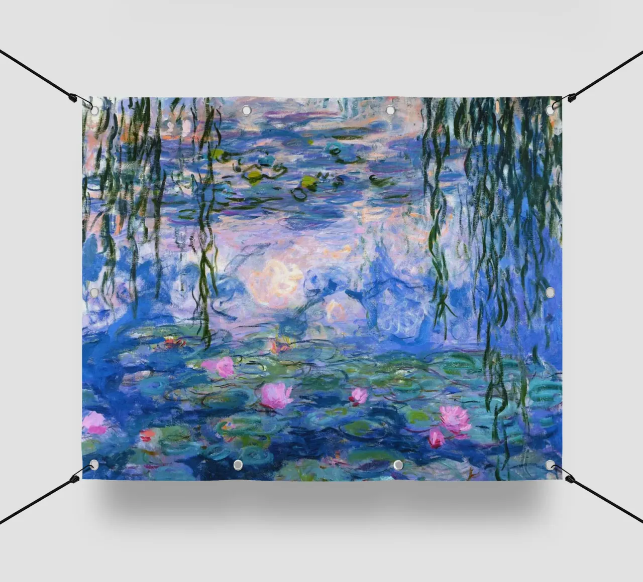 claude monet quadro palude chiara telo in pvc da belong shop