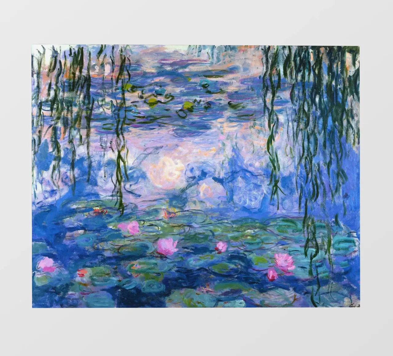 claude monet quadro palude chiara telo in pvc da belong shop