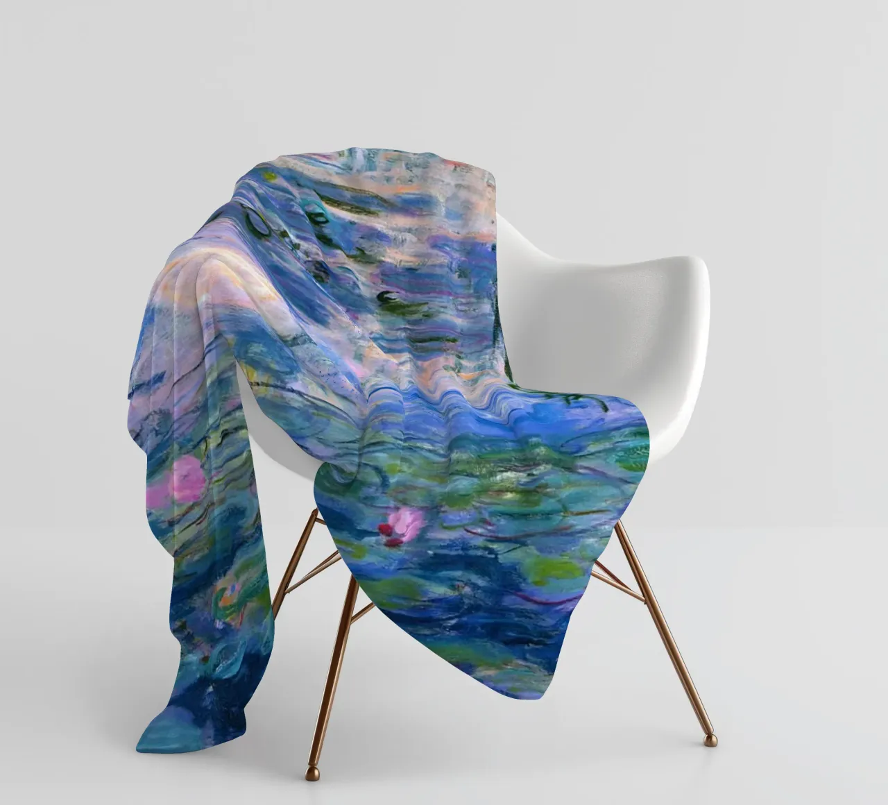 claude monet klarer blauer sumpf gemälde Fleecedecke von belong shop