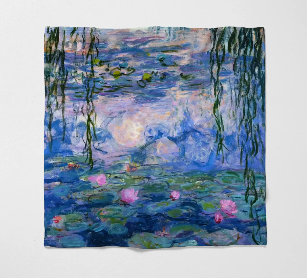 claude monet klarer blauer sumpf gemälde Fleecedecke von belong shop