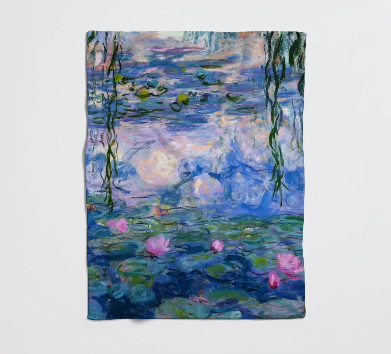 claude monet klarer blauer sumpf gemälde Fleecedecke von belong shop