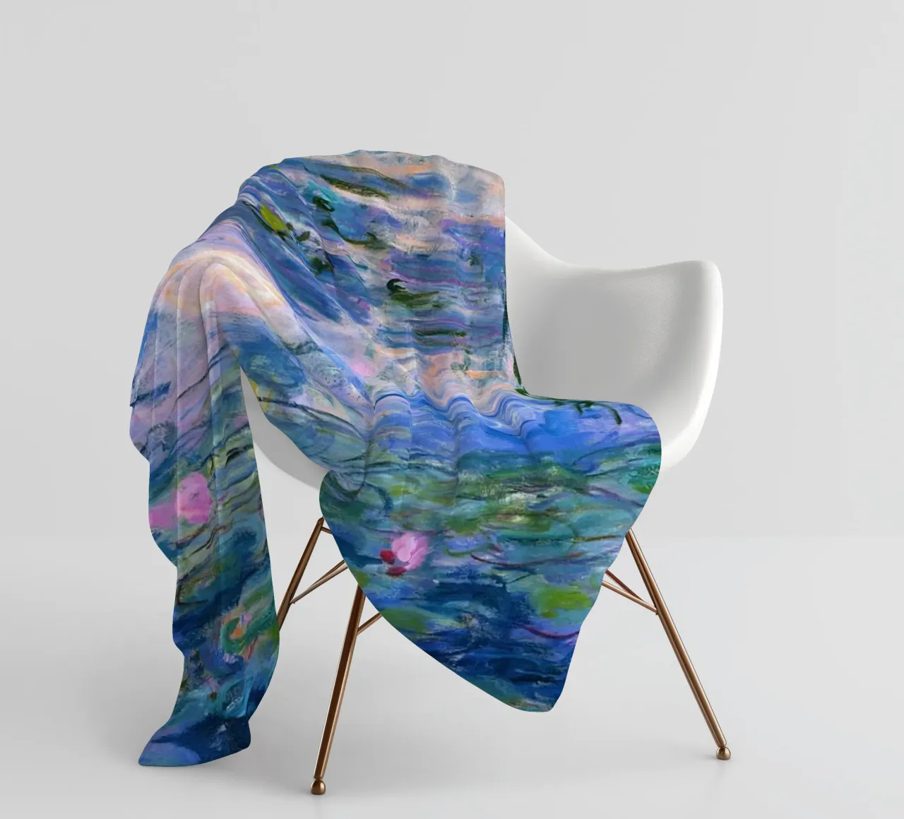 claude monet klarer blauer sumpf gemälde Fleecedecke von belong shop