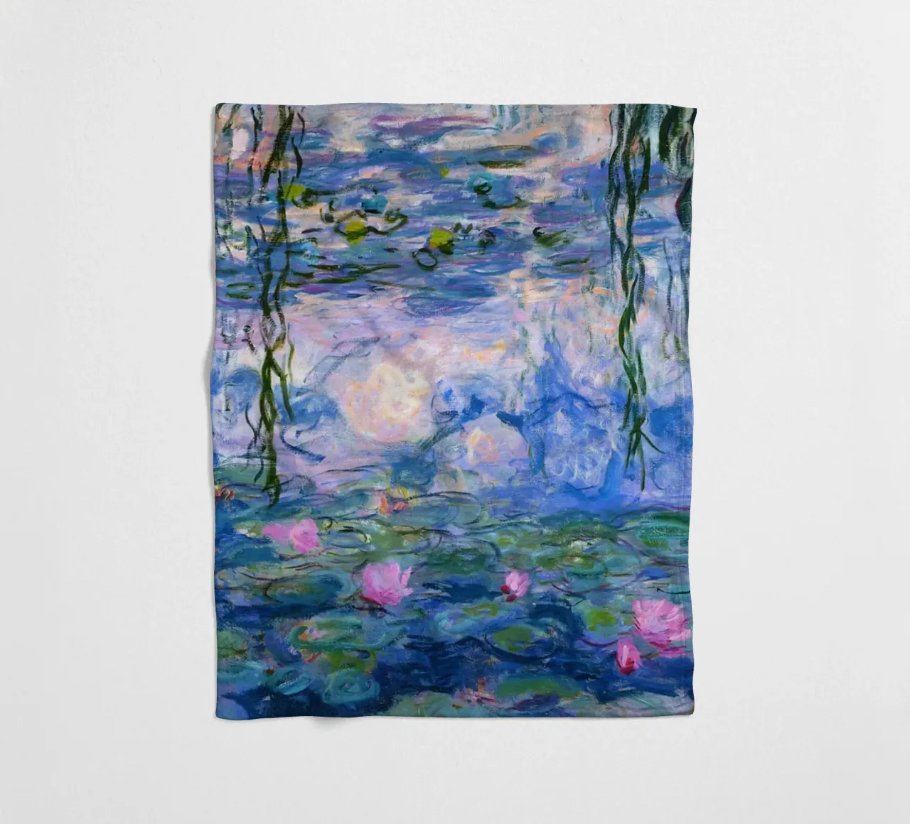 claude monet klarer blauer sumpf gemälde Fleecedecke von belong shop